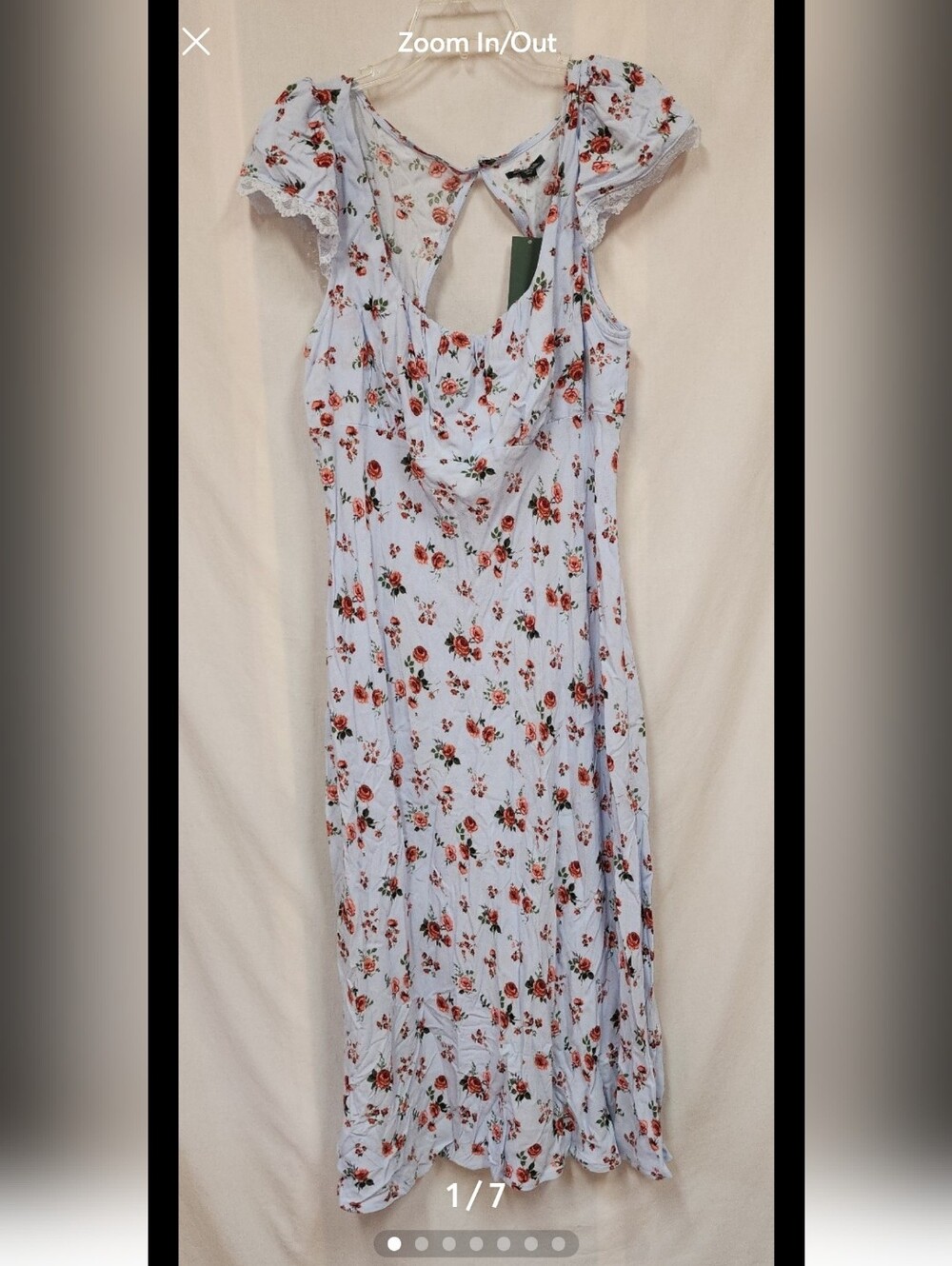 Wild fable womens size xlarge blue floral dress
